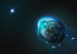 white dwarf with an icy body