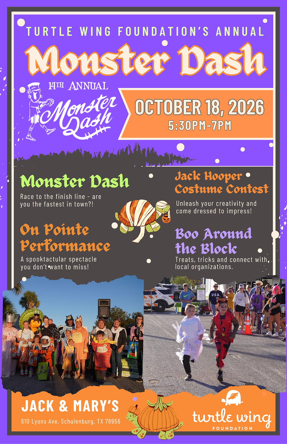 Turtle Wing Foundation to Host 14th Annual Monster Dash