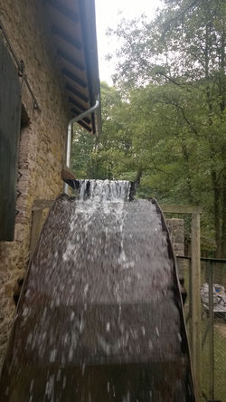 Mühlrad bei der Arbeit