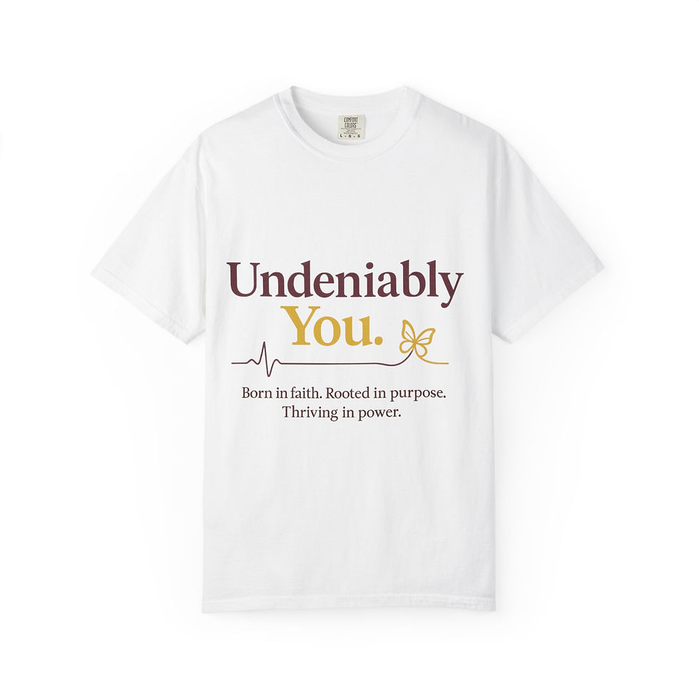 Motivational Unisex T-shirt - Undeniably You, Faith-Based Apparel