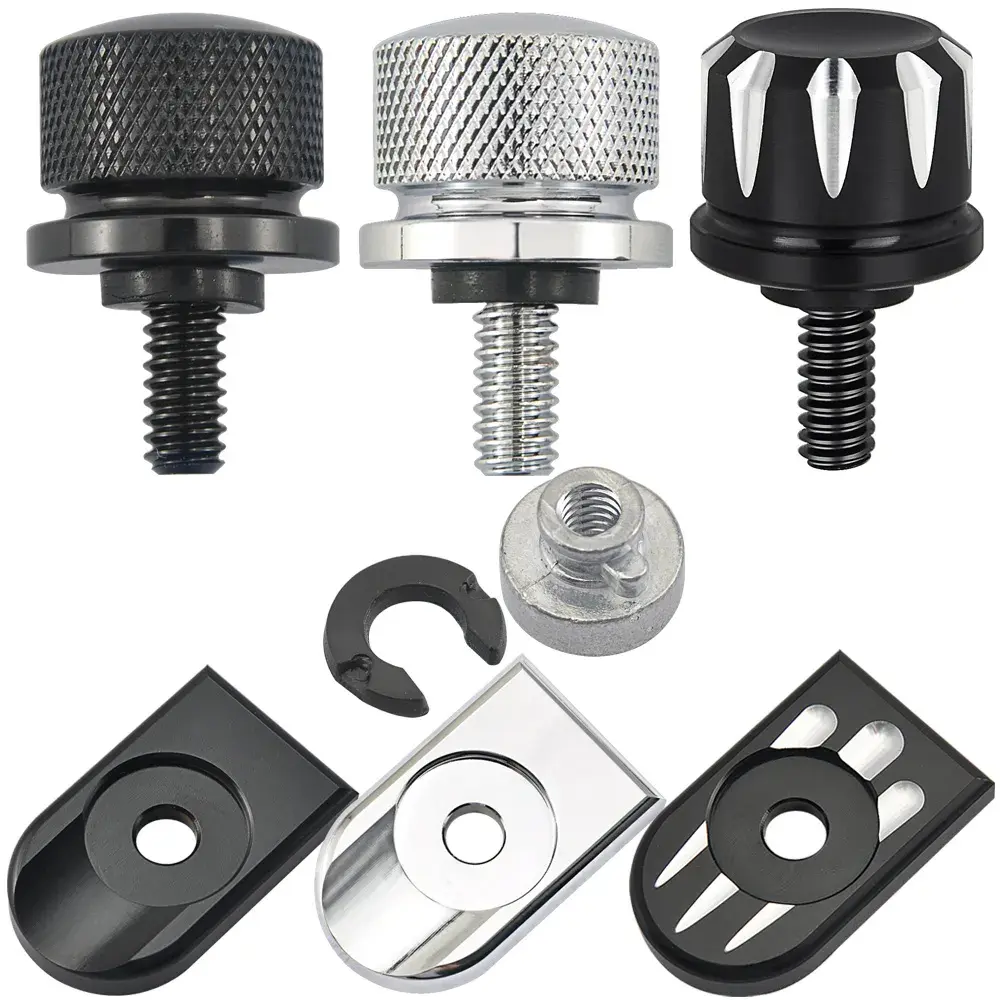 Billet Aluminum Rear Fender Seat Bolt Screw Nut Tab Cover for Harley