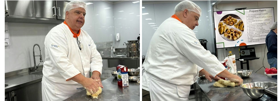 Walter Ferraz ministra o curso Salgados de Sucesso: Assados que Vendem. Foto: Pedro Henrique Fursts