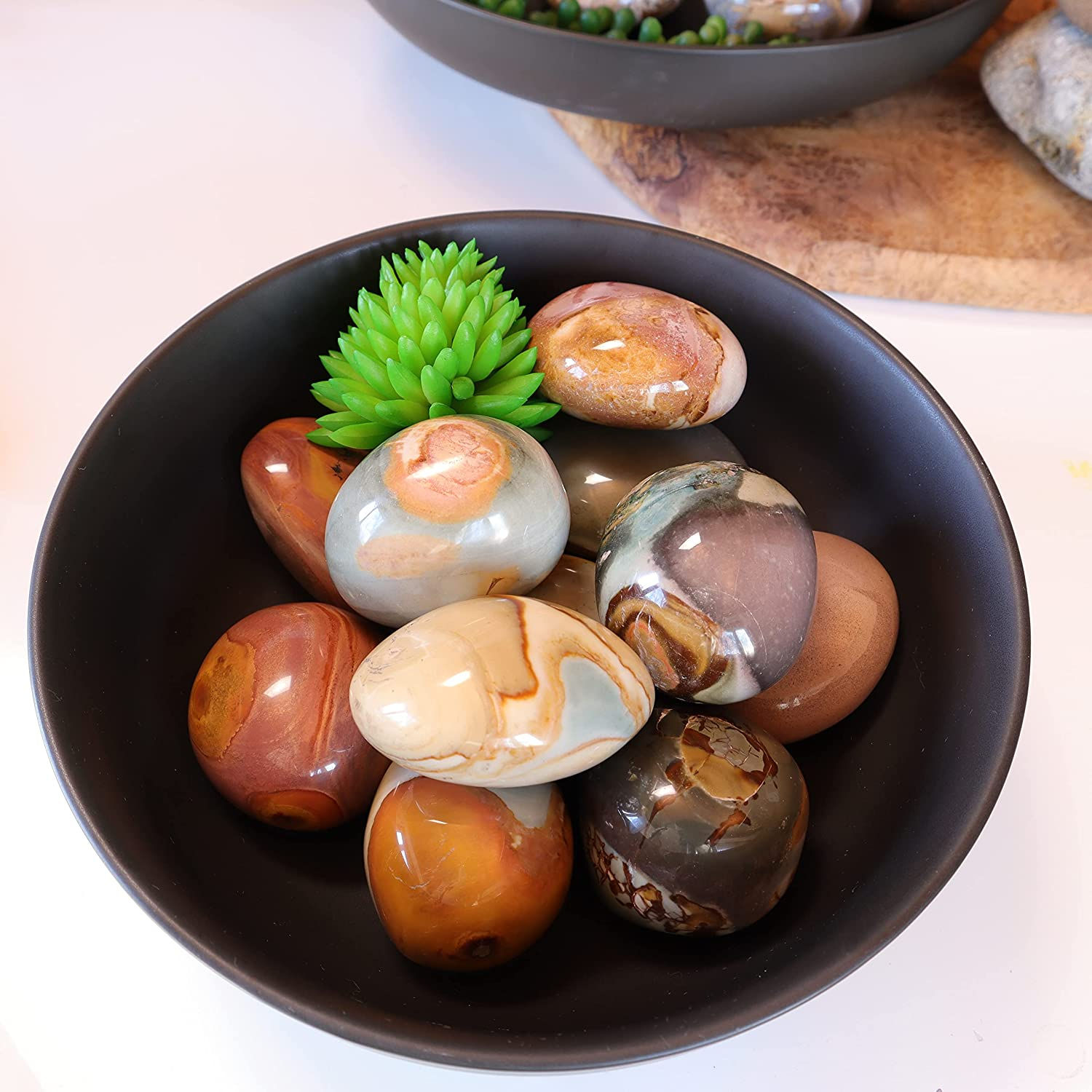 Polychrome Jasper Palm StoneApprox. 2" x 1.6" x 1.2", 75-95g