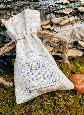 Shelf & Stone  Logo on a Hemp Bag 