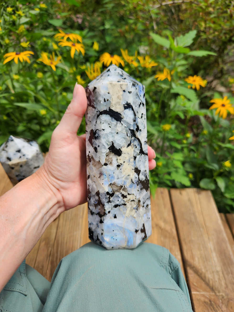 Thumbnail: Rainbow Moonstone Tower Large 1.7 - 2.2kg