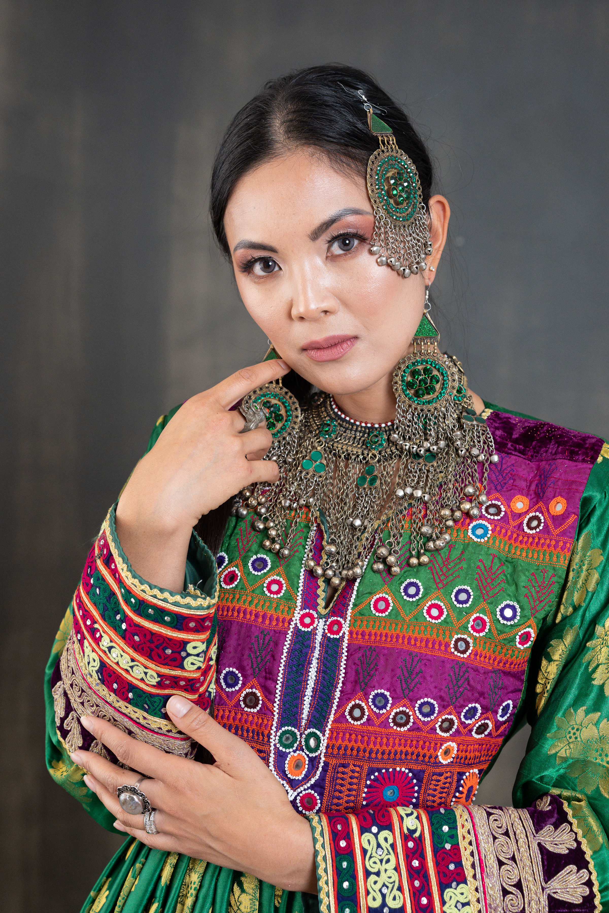 Vintage Green Afghan Dress