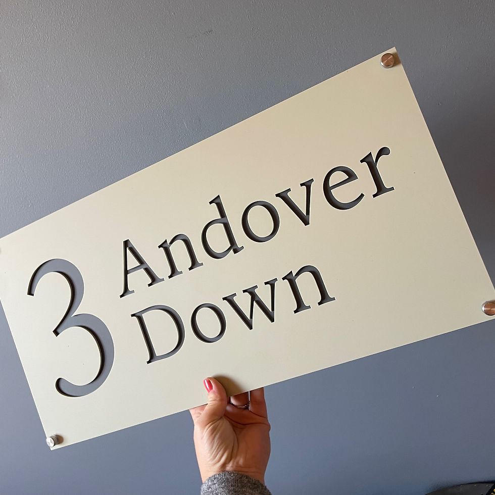 House Signs Timber and Grey