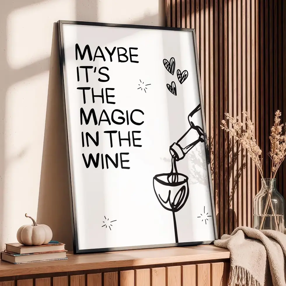 Thumbnail: Olivia Dean Print, Maybe It's The Magic In The Wine Print, Lyric Wall Prints,