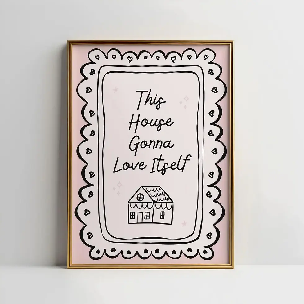 Thumbnail: Olivia Dean Lyrics Print, This House Gonna Love Itself, Olivia Dean Print