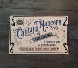 Rotulos interiores para cantina