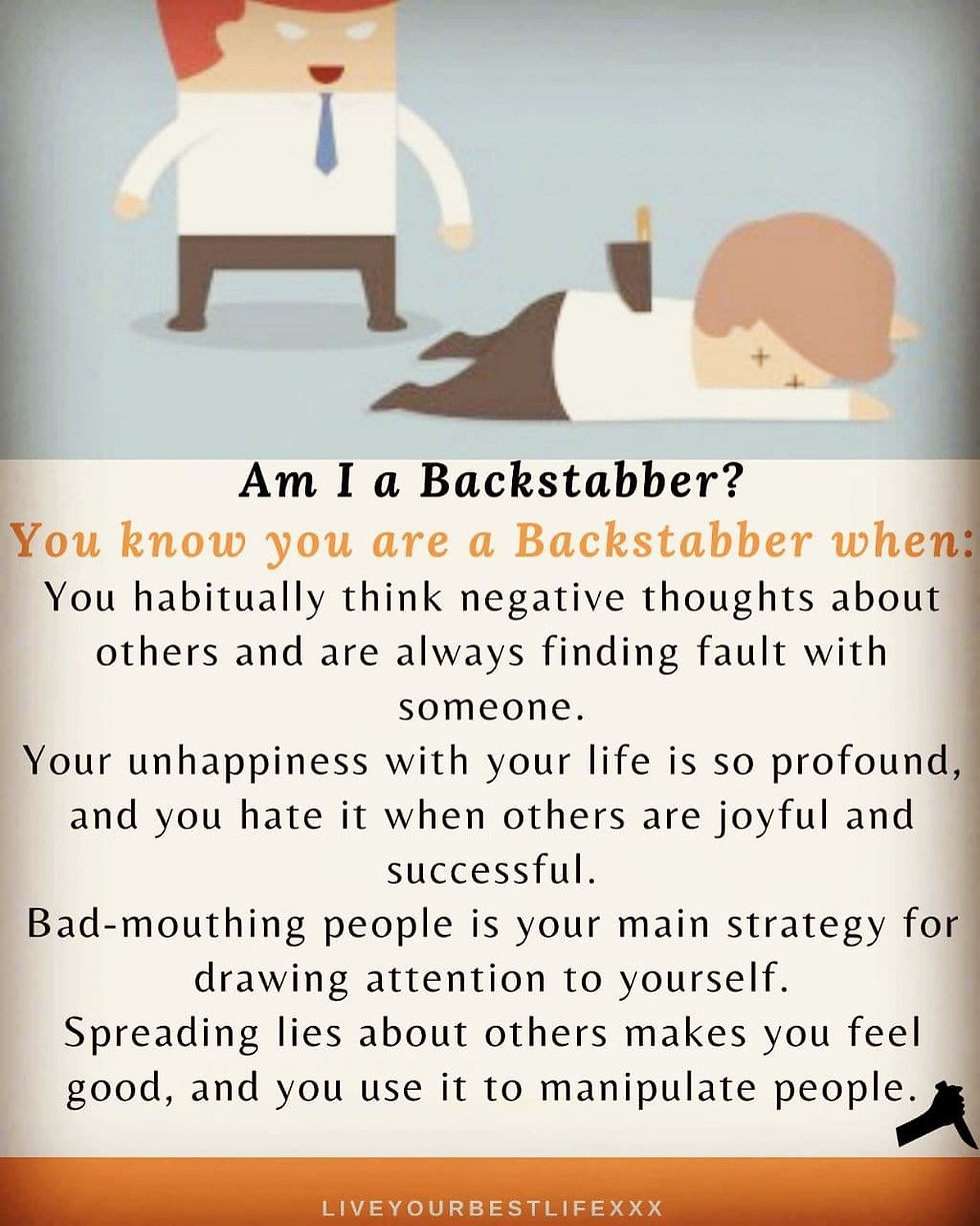 Am I a Backstabber?