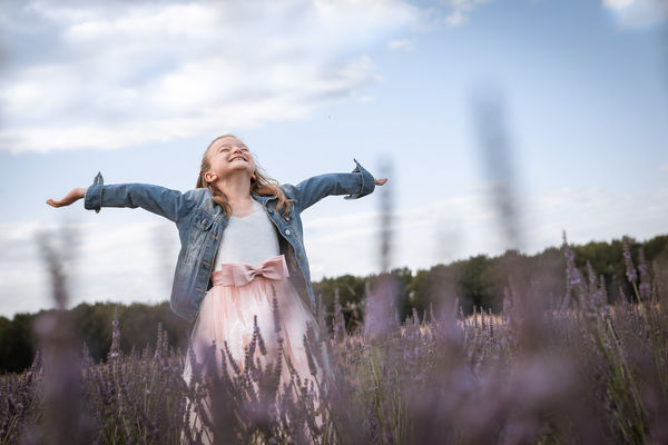 photographie enfant portrait lavande