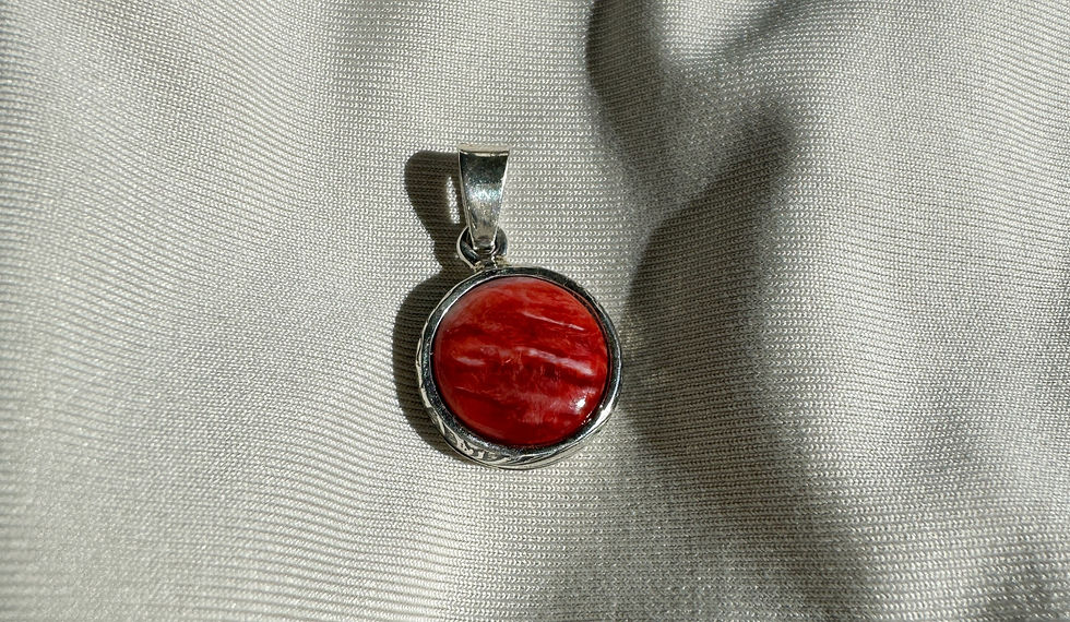 Red Spondylus Gemstone Pendant