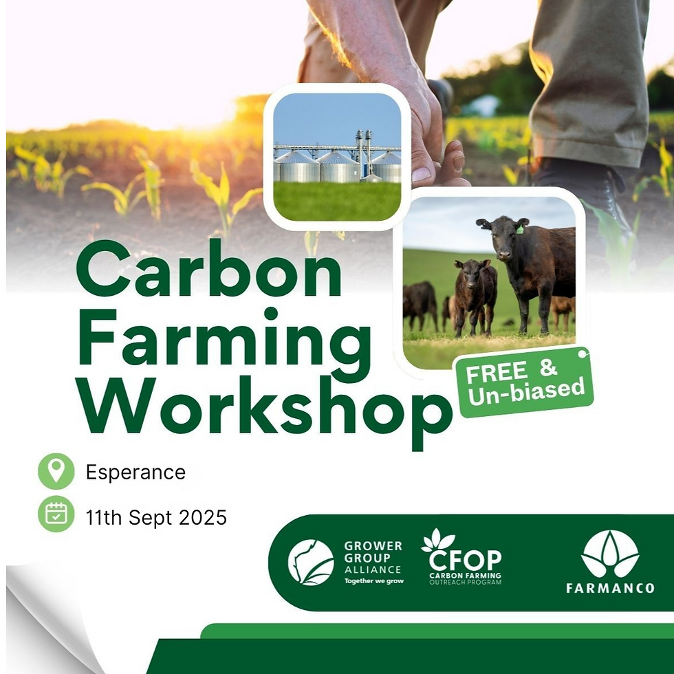 Flyer for Carbon Workshop at Esperance