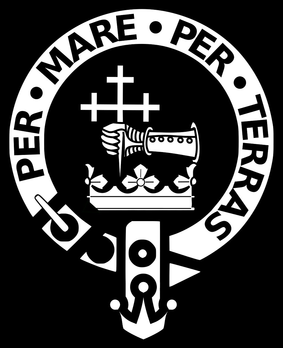 "Clan member crest badge - Clan Macdonald" by Celtus (Celtus @ english wikipedia) is licensed under CC BY-SA 3.0.