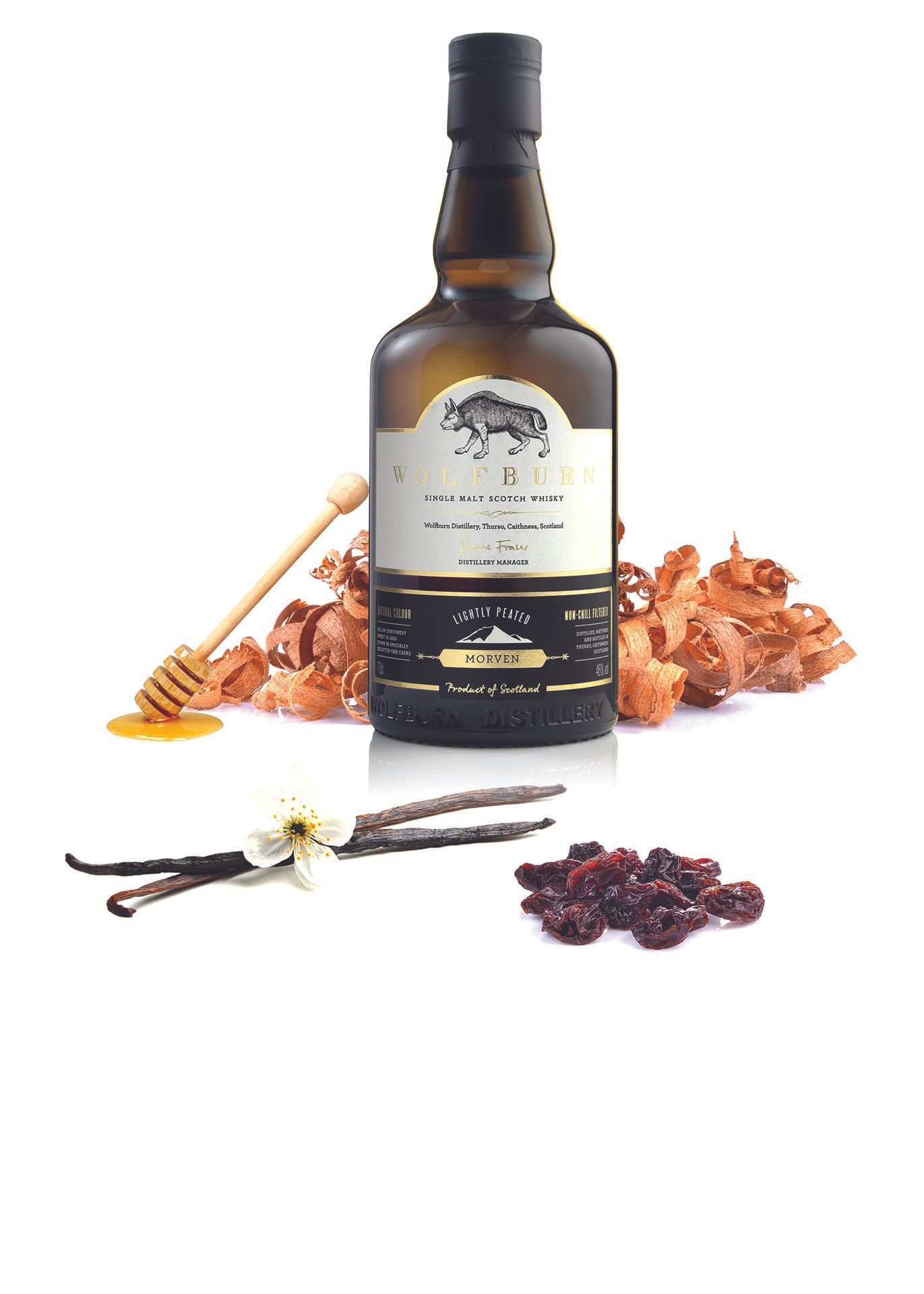 Wolfburn highland single malt morven lightly peated / 35 cl / 46.0 %