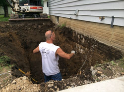 Excavating for egress window