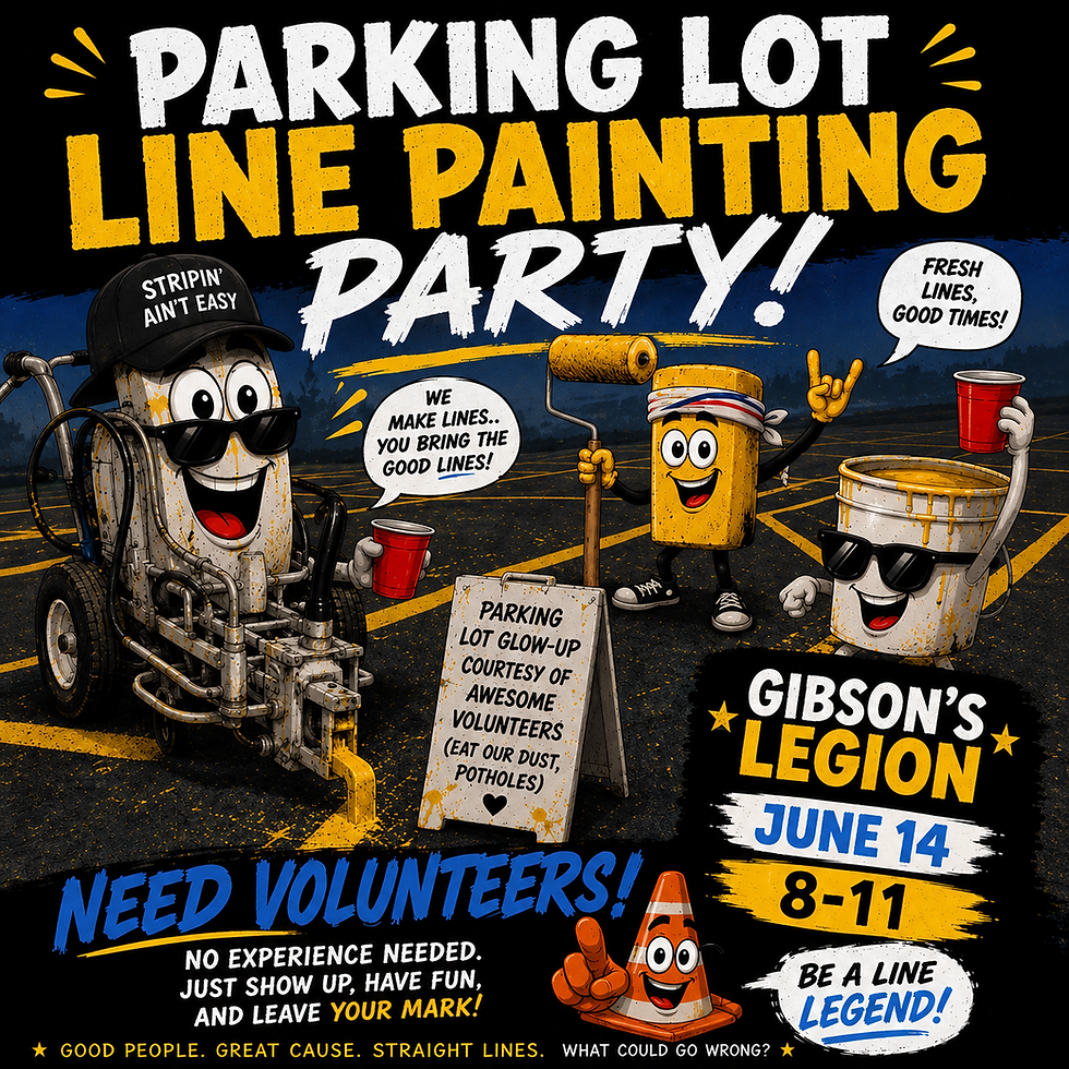 Gibsons Legion - Parking Lot Line Painting Party - Saturday, June 14