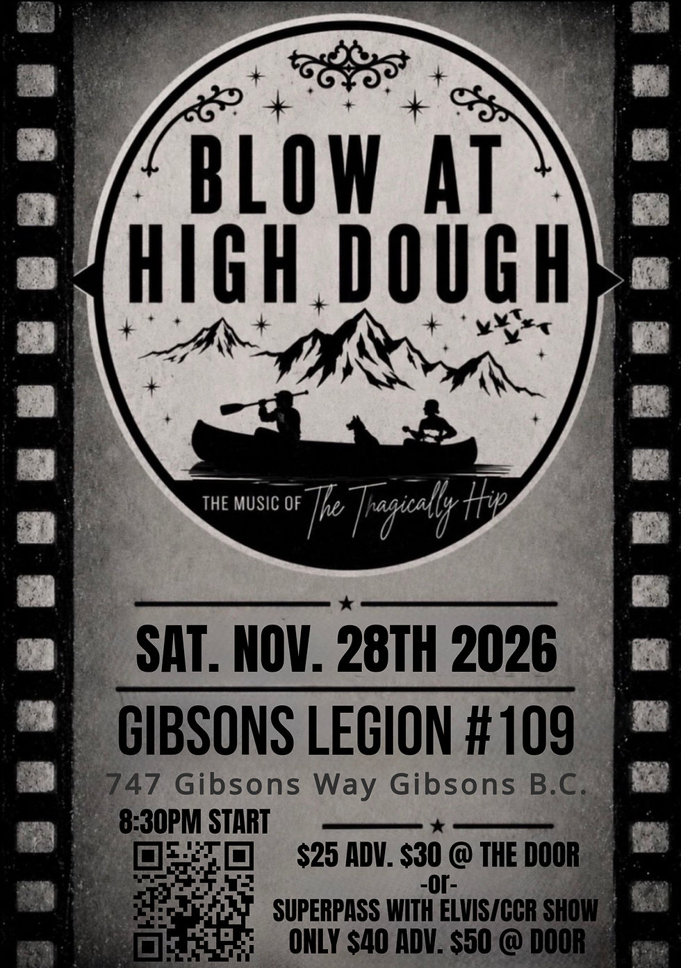 Blow The High Dough - Tragically Hip Tribute- Saturday Nov 28,2026