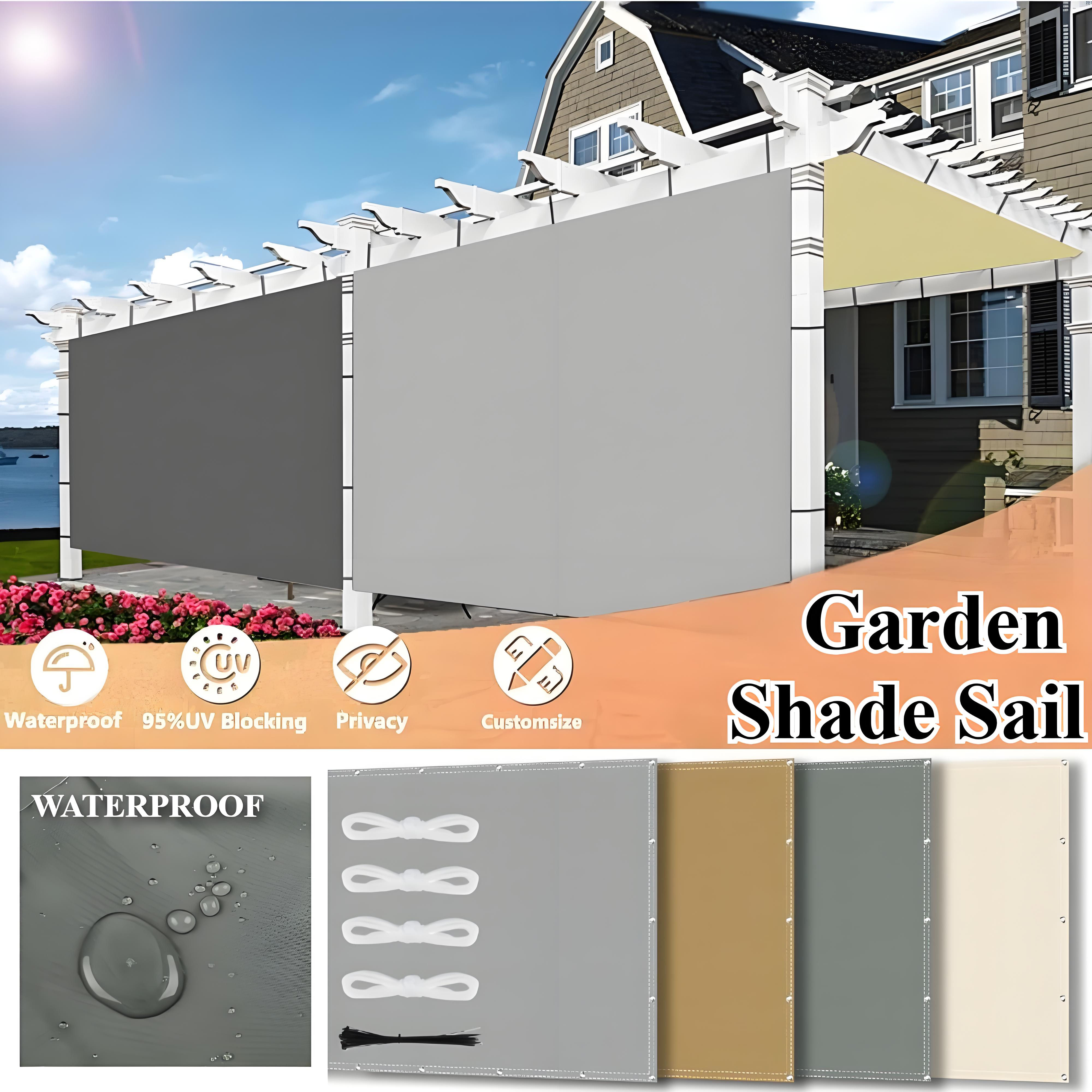 2x3/3x3/3x4/4x5M Sun Shade Sail Waterproof Outdoor Square Rectangle Garden Patio