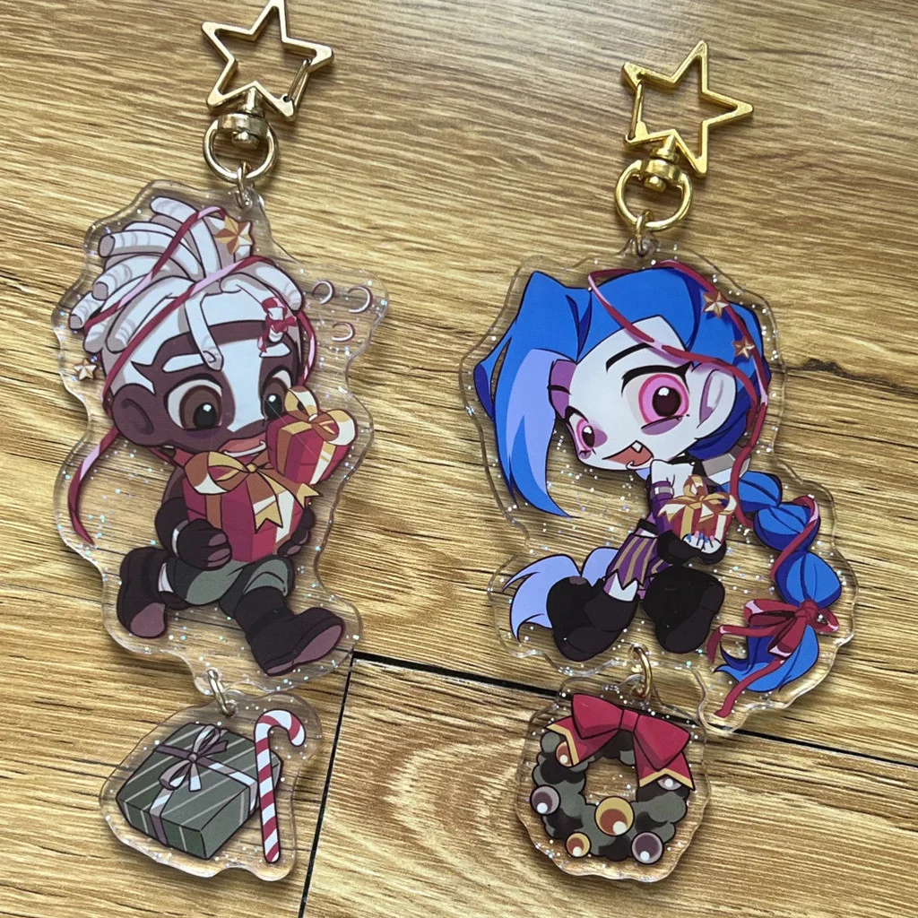 League of Legends Anime Chaveiro Feminino JINX-EKKO