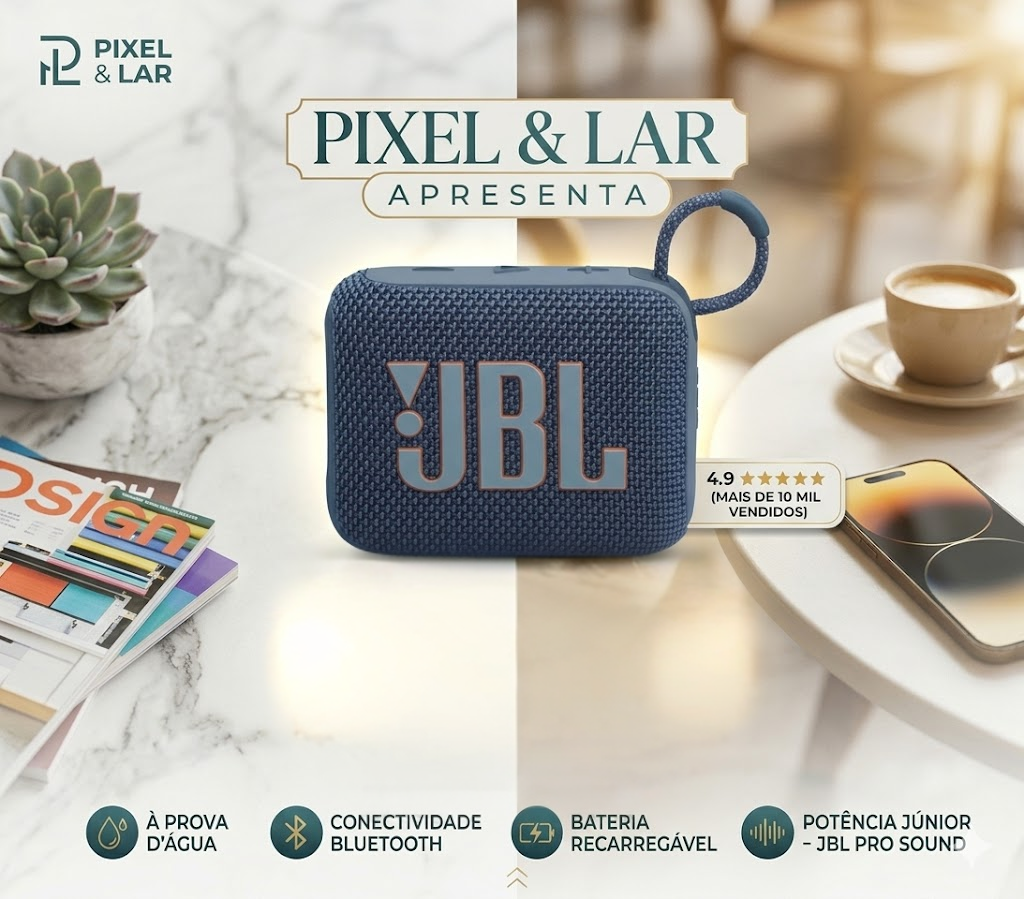 Caixa de Som Bluetooth Portátil Go 4 JBL Azul