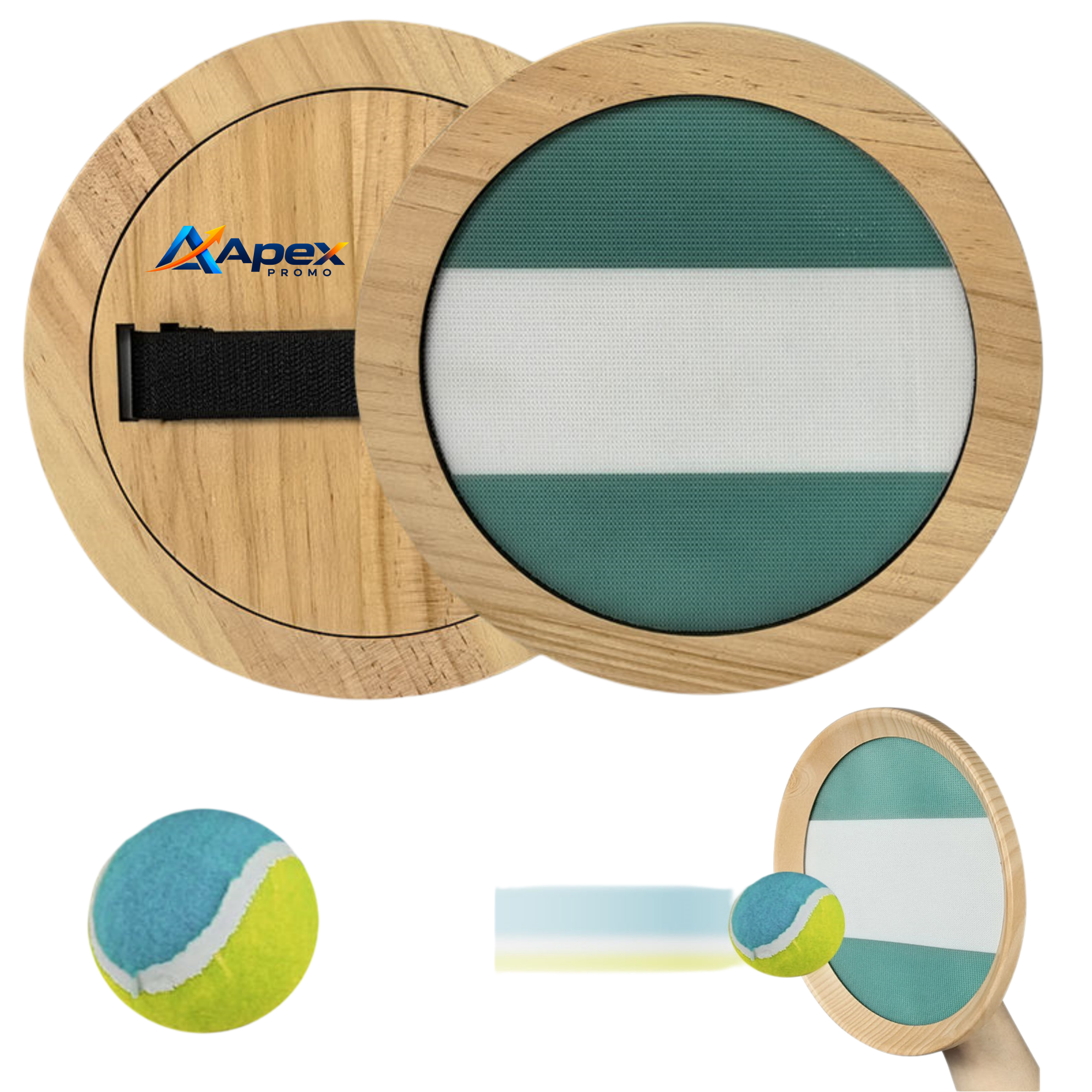 Wooden Target Racket Game Set