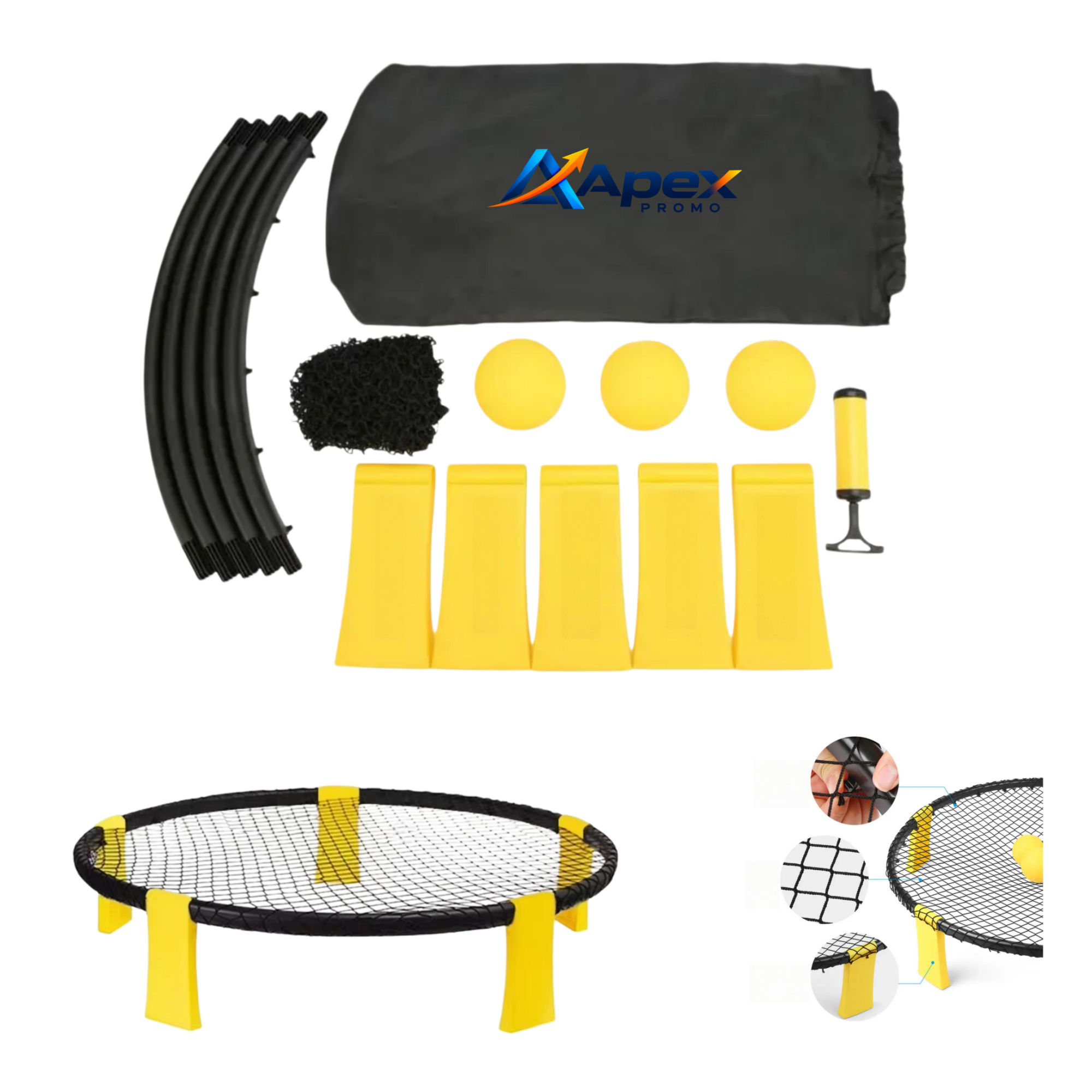 Portable Beach Volleyball Spike Ball Game Set
