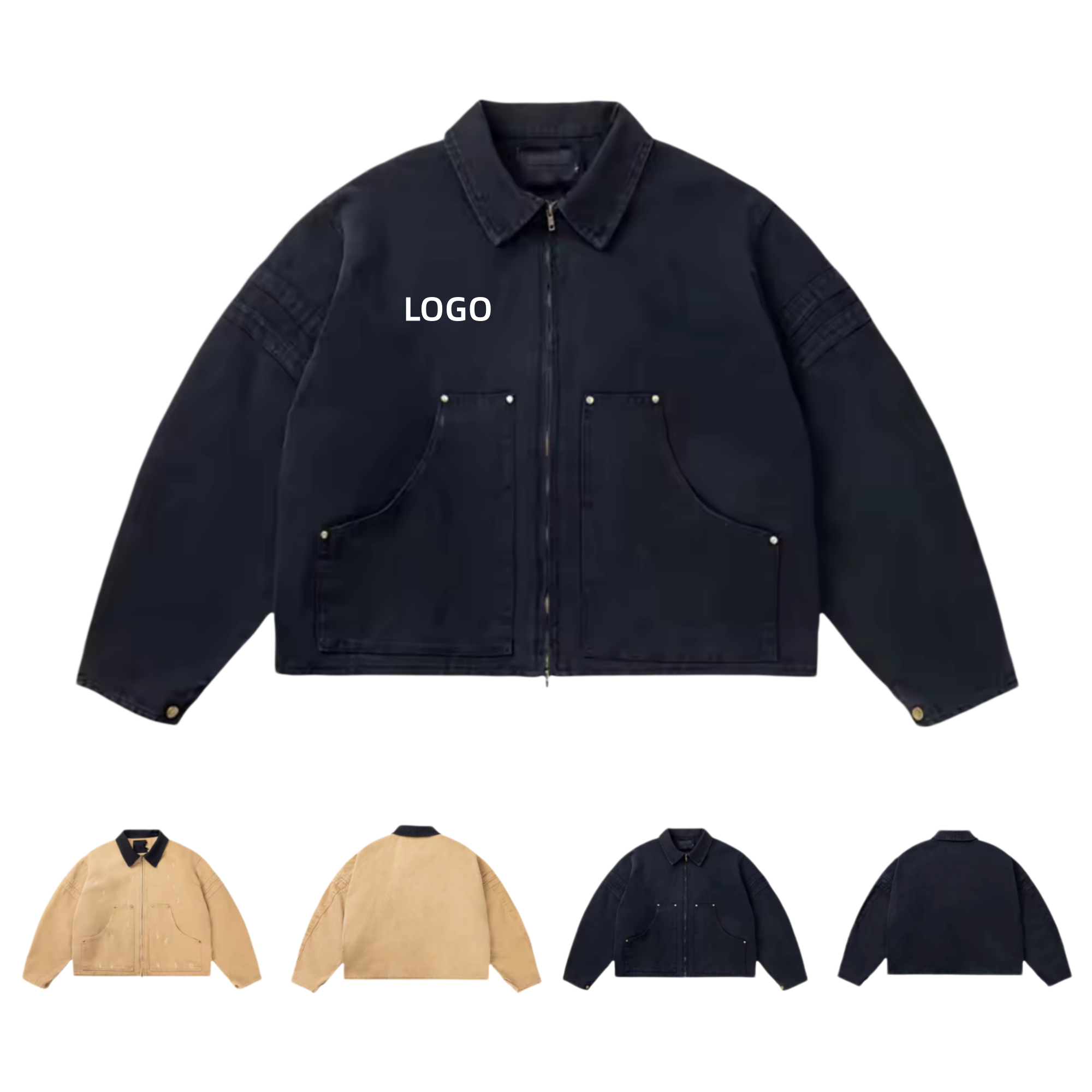 400 GSM Distressed Canvas Work Jacket