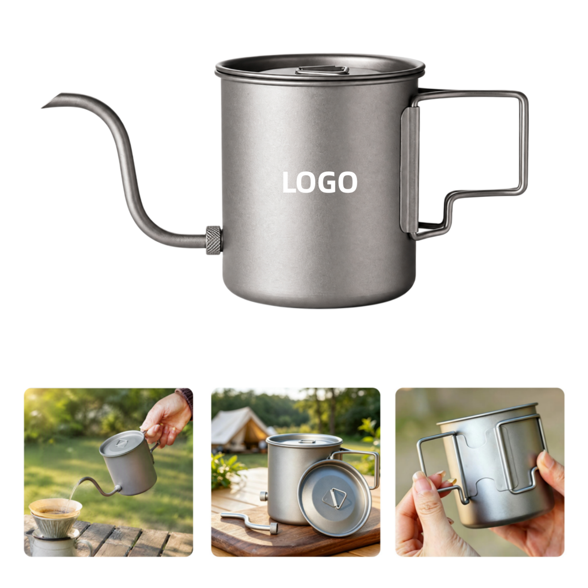 14 oz Foldable Metal Camping Mug