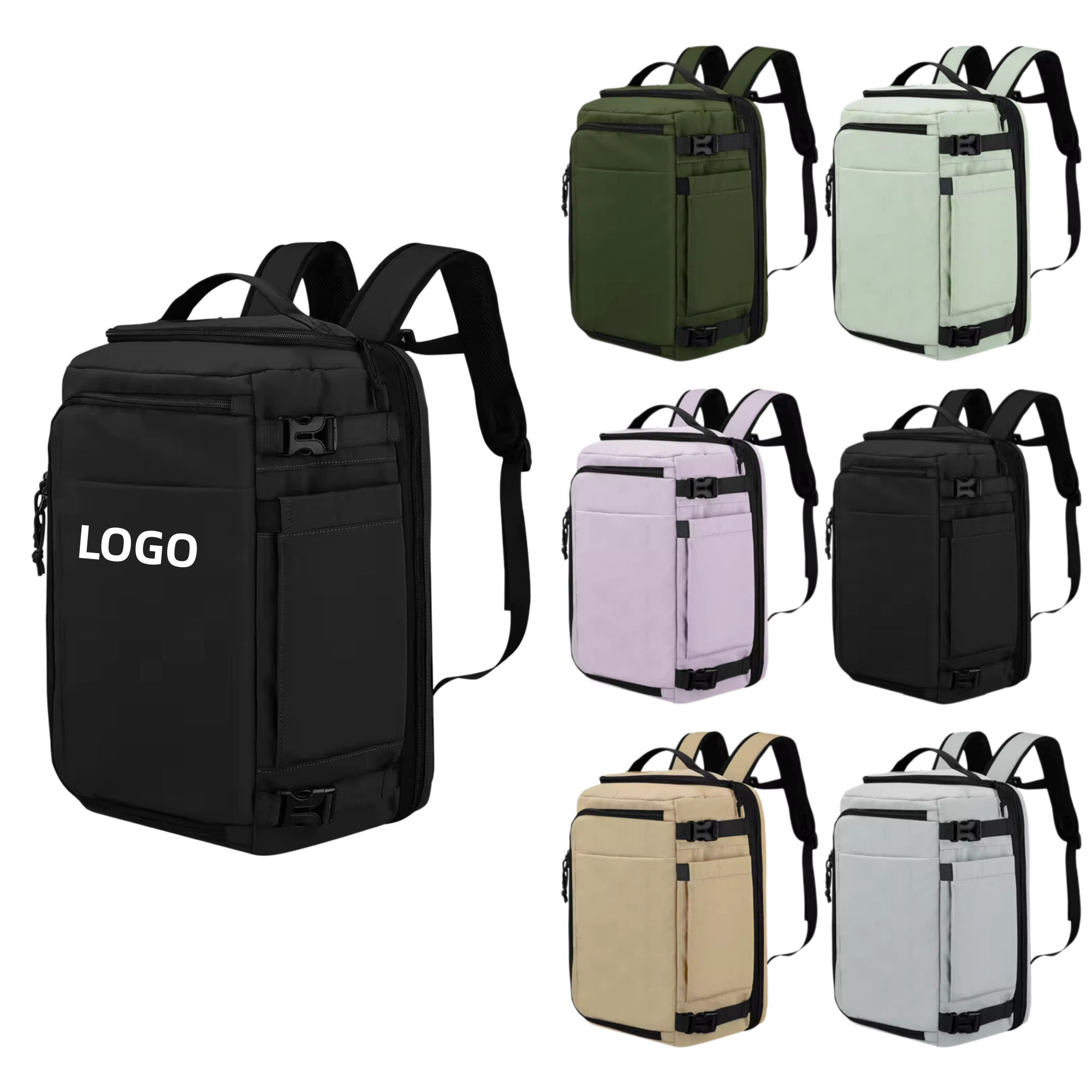 Expandable Anti-Theft Waterproof Nylon Laptop Backpack
