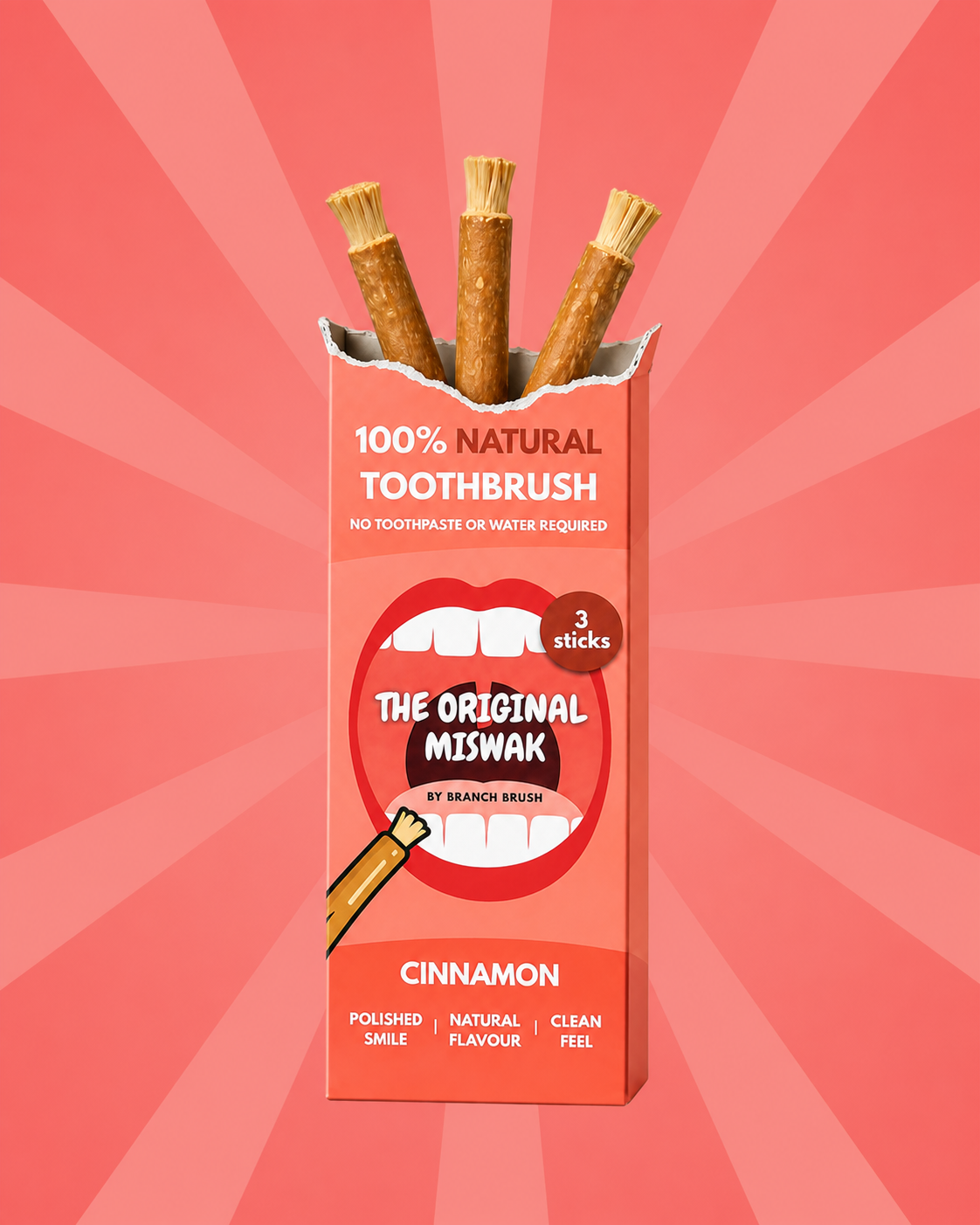 Cinnamon: 3Pcs Miswak Refill Pack