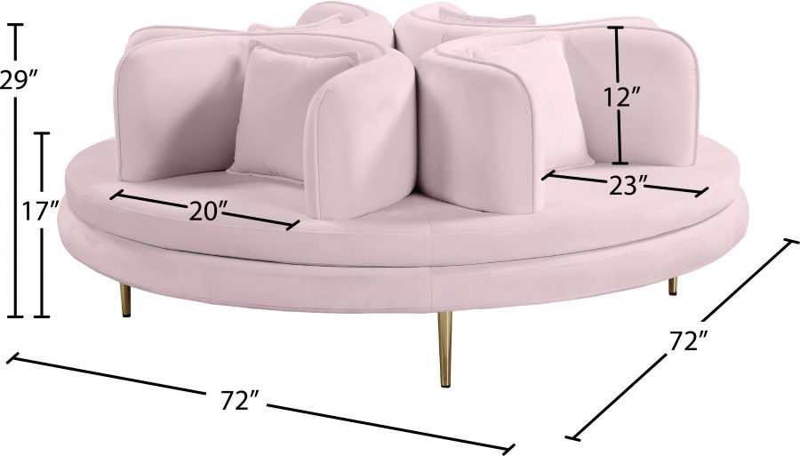 Thumbnail: Circlet Velvet Roundabout Sofa