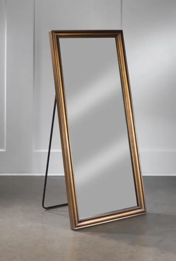 Miniatura: 55" Gold Framed Floor Mirror with Easel Back