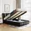 Thumbnail: Full Size Upholstered Faux Leather Platform Bed, Hydraulic Storage