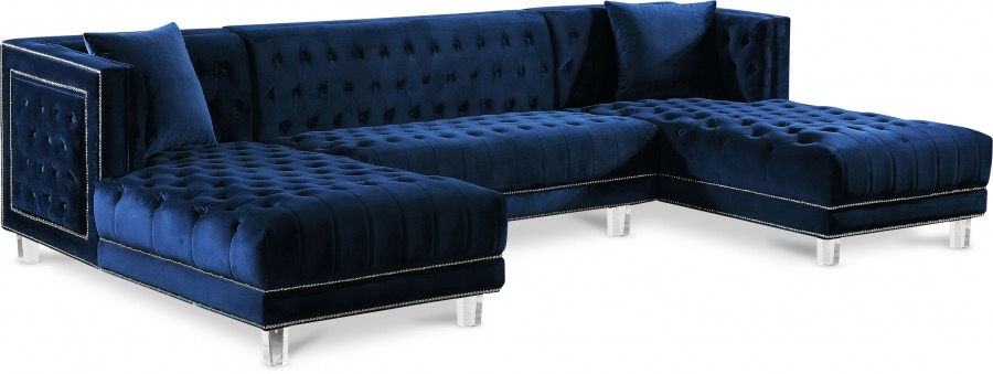 Thumbnail: Moda Velvet 3pc. Sectional