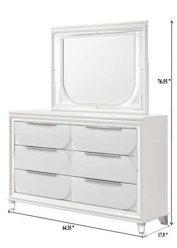 H.eden Eden White 5 Piece Bedroom Set | H&H Furniture Store