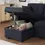 Thumbnail: Sectional Sofa with Pull-Out Bed & Reversible Storage Chaise