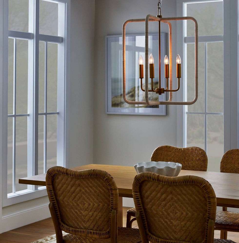 Miniatura: Rattan Lantern Ceiling Pendant Brass - Threshold™ designed with Studio McGee