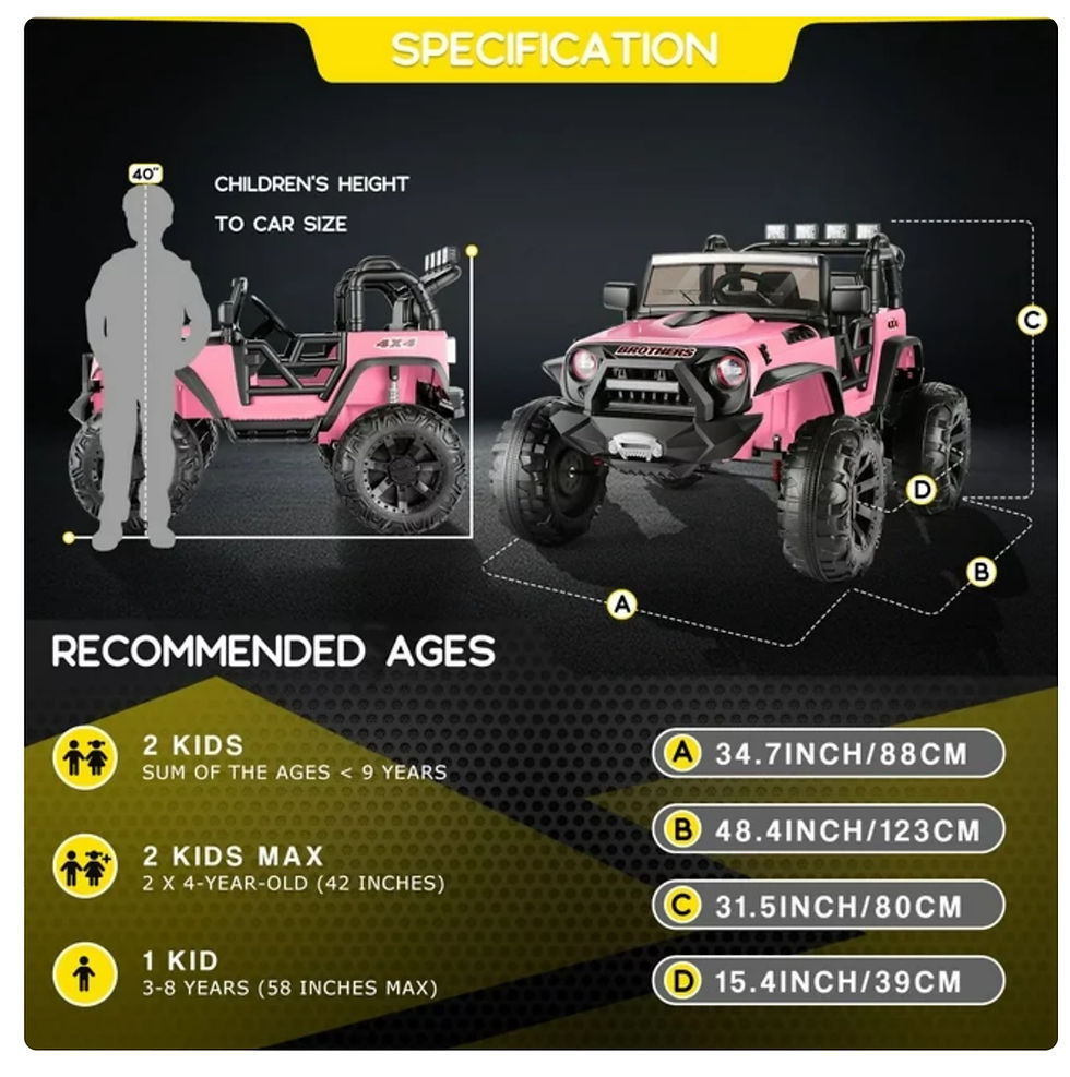 Thumbnail: 24V 2-Seater Kids Ride on Jeep