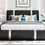 Thumbnail: Full Size Upholstered Faux Leather Platform Bed, Hydraulic Storage