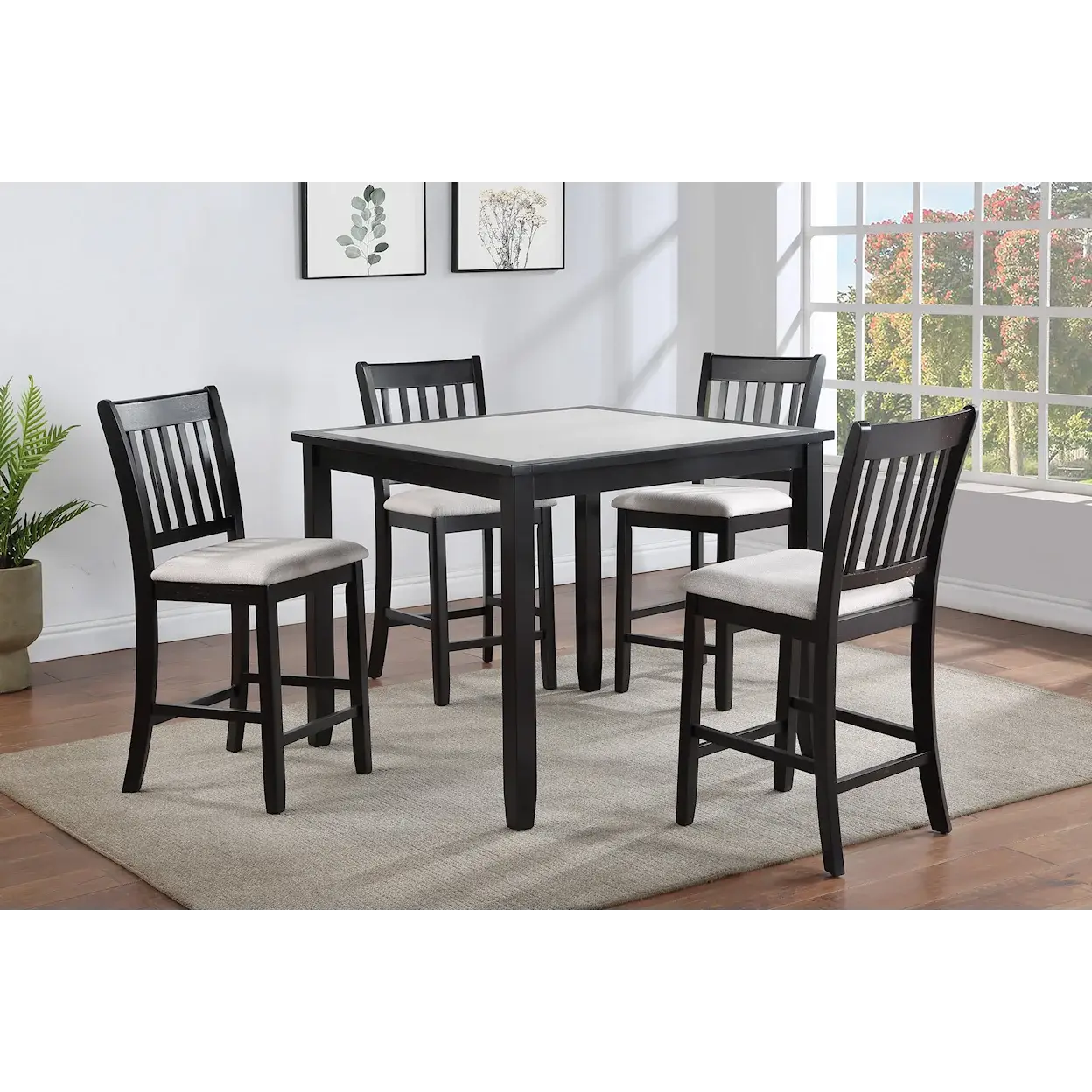 Salvador Casual 5-Piece Counter Height Dining Set