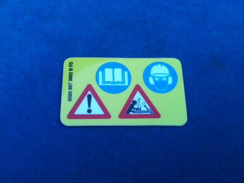 Genuine STIHL Warning Pictogram Decal – Part #0000 967 3662