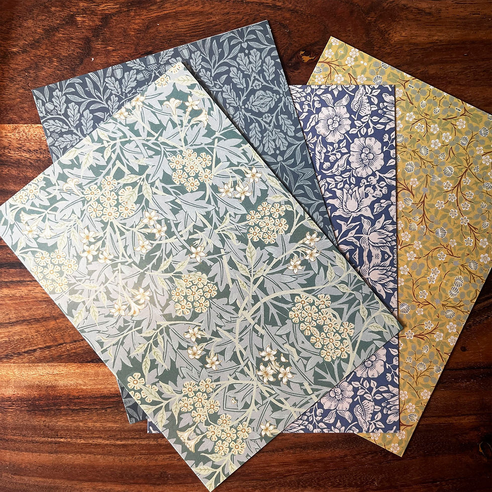 Thumbnail: Notecards in 4 William Morris designs