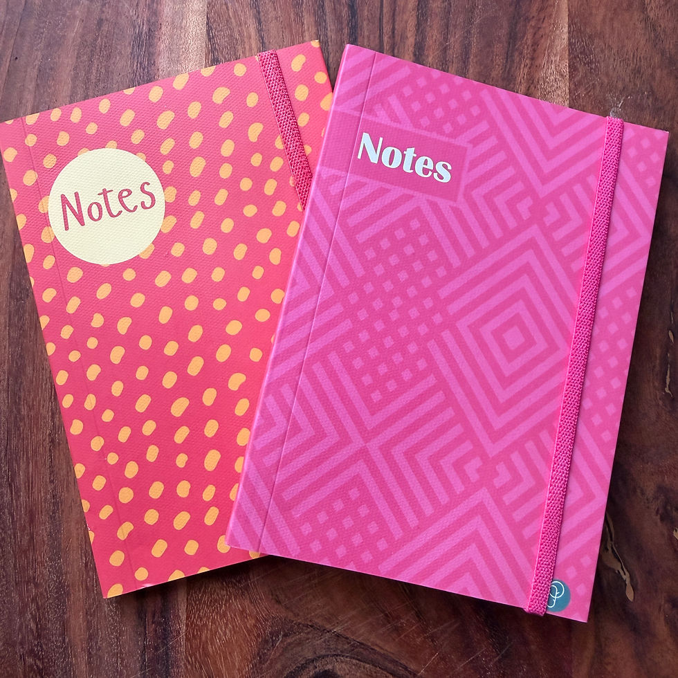 Thumbnail: A6 notebooks with durable cover and elastic closure in a range of designs.