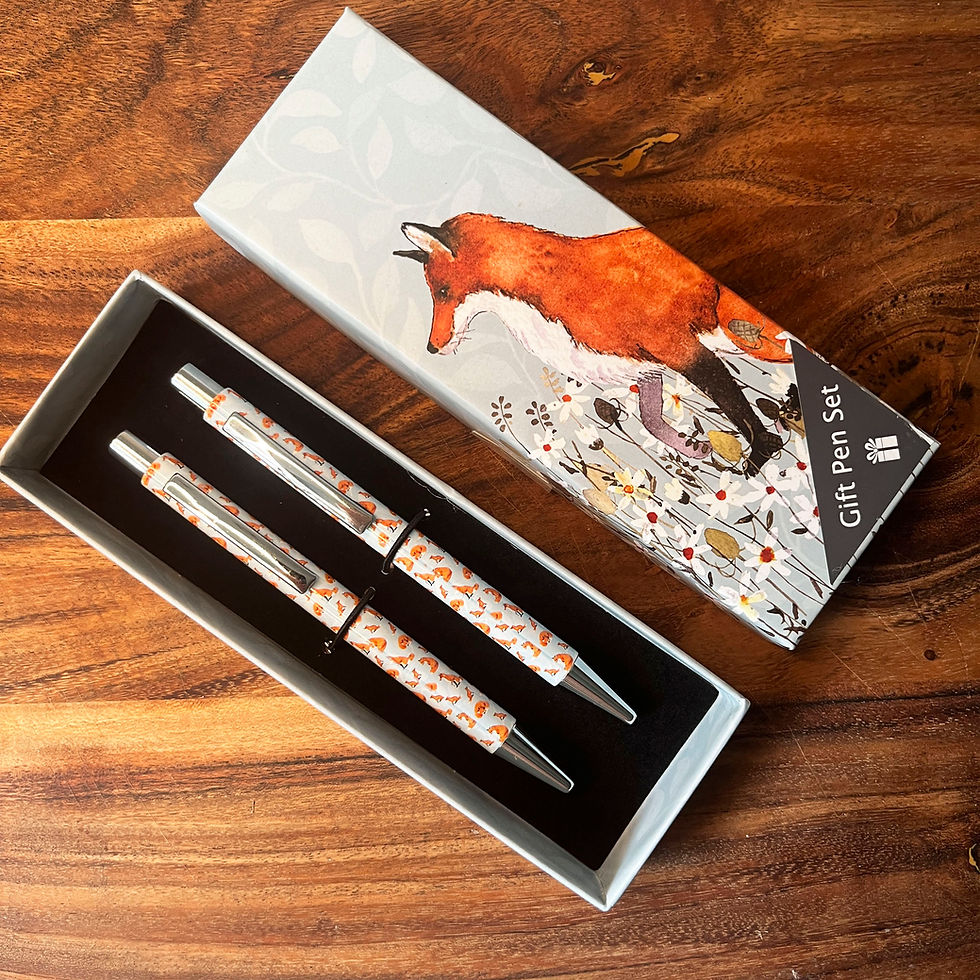Thumbnail: Foxy Tales Gift Pen Set with two retractable pens