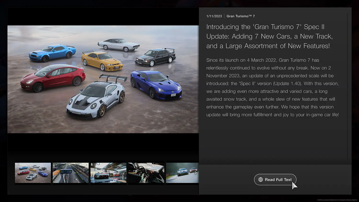 Gran Turismo 7 Spec II Update