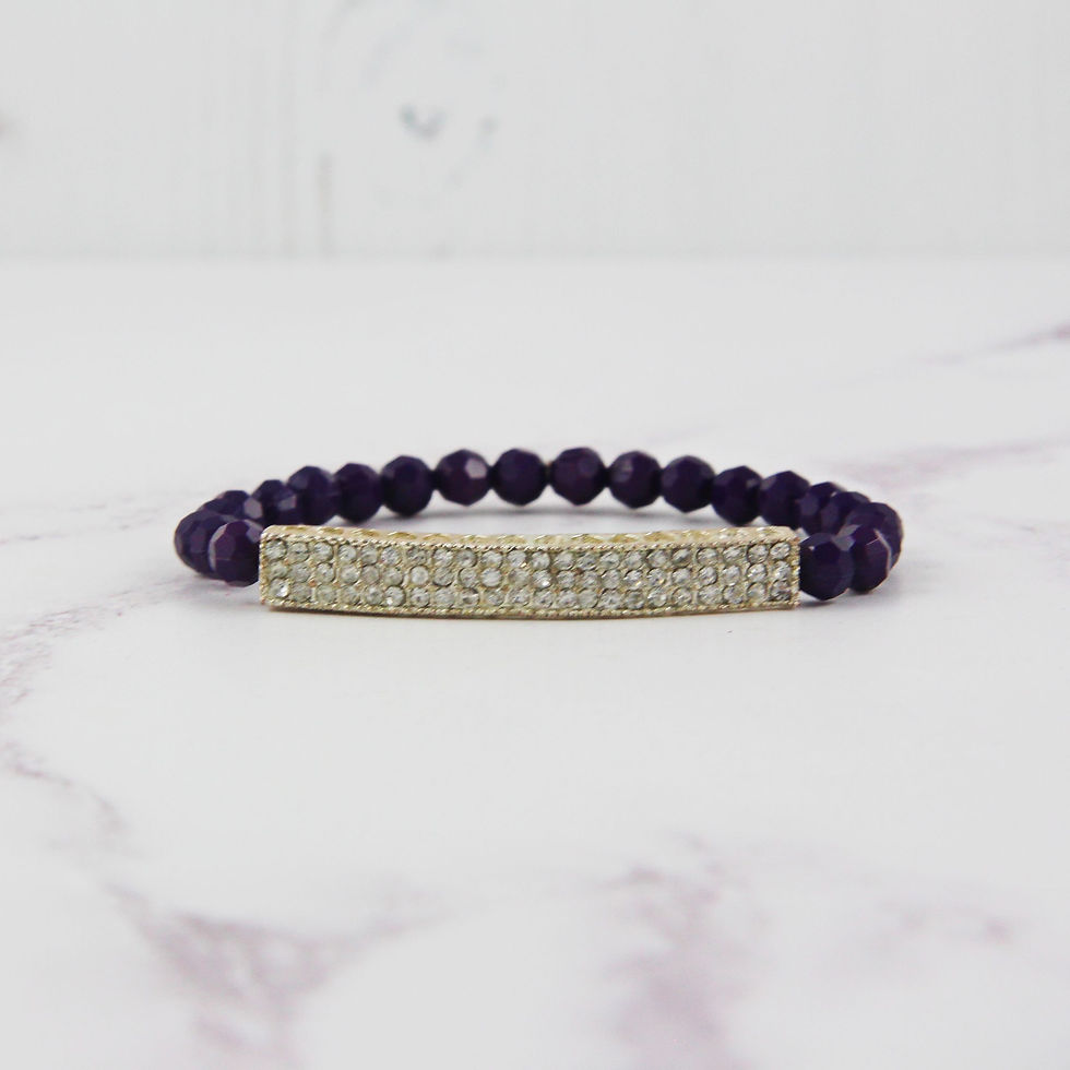 Purple and silver bracelet