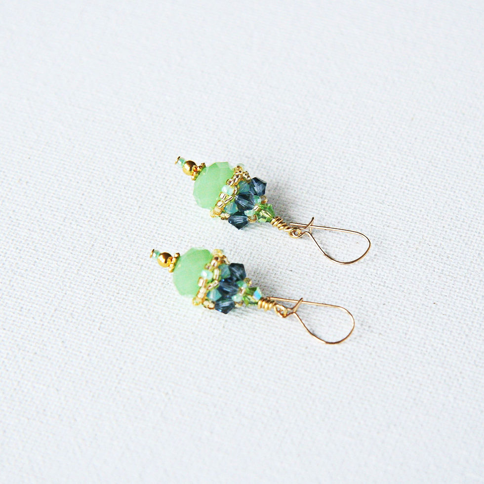 Swarovski elegance beadwoven earrings