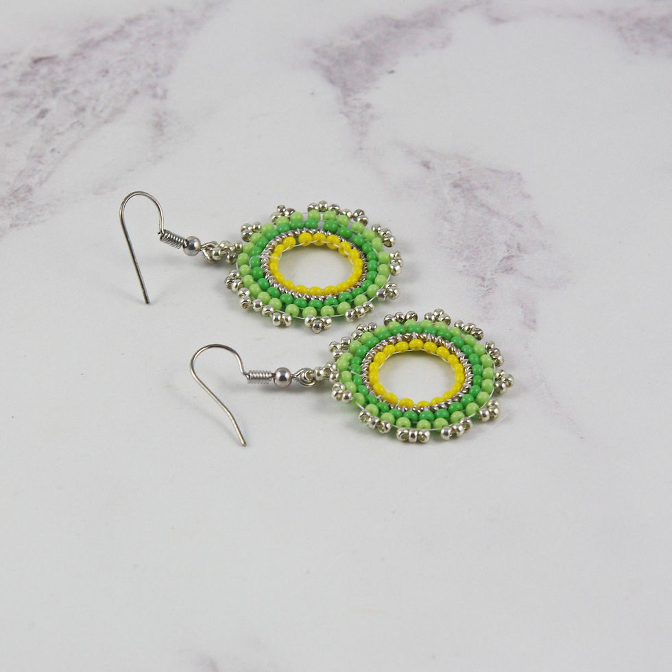 Spring inspiration beadweave earrings